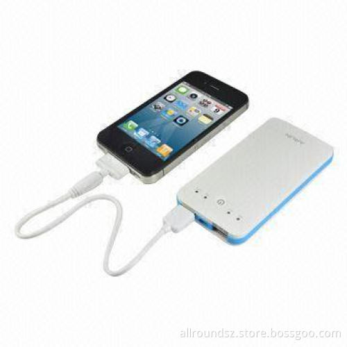 Li-Polymer Power Bank with 4,200mAh with Dual USB Port